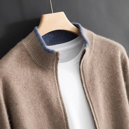 César - Pull Zippé en Cachemire Raffiné