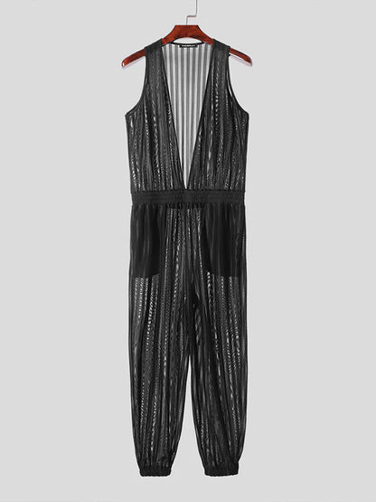 Charlie - Men's See Through Jumpsuit