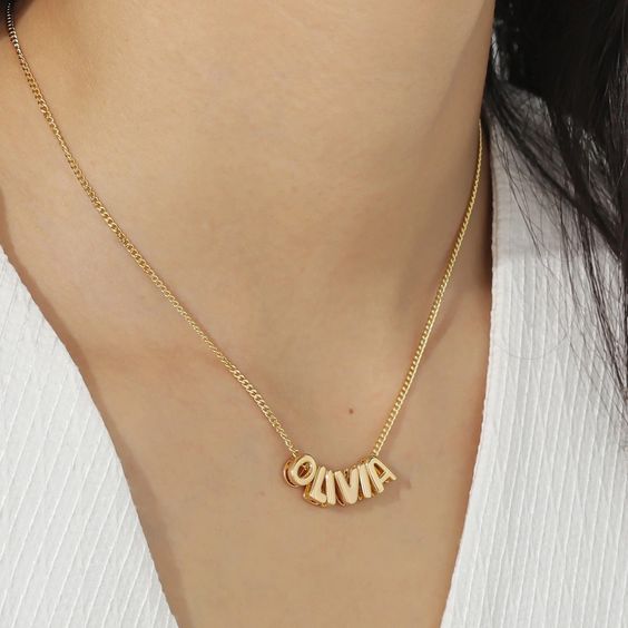 BUBBLE CUSTOM NAME NECKLACE