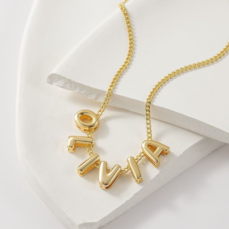 BUBBLE CUSTOM NAME NECKLACE