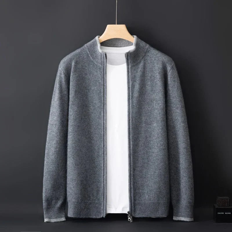 César - Pull Zippé en Cachemire Raffiné