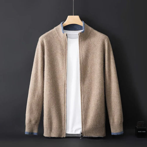 César - Pull Zippé en Cachemire Raffiné