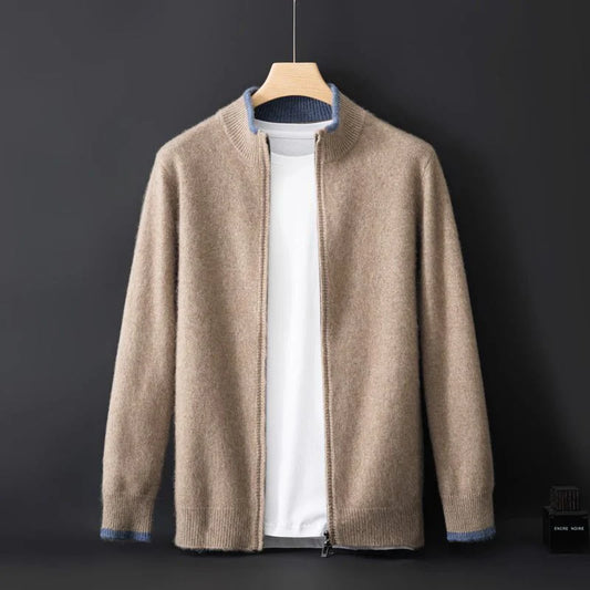 César - Pull Zippé en Cachemire Raffiné