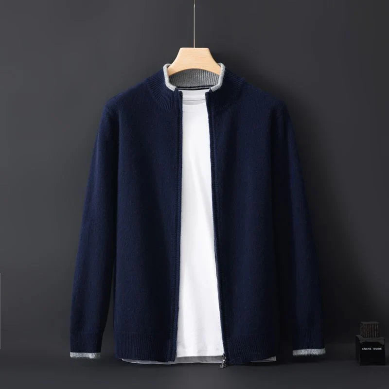 César - Pull Zippé en Cachemire Raffiné