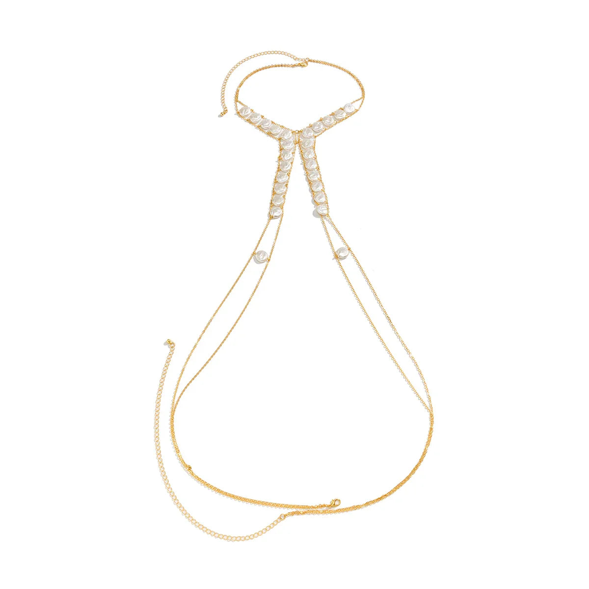 PEARL CROSS CHEST NECKLACE