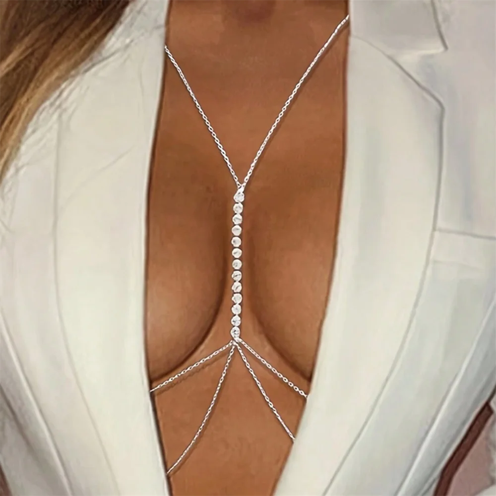 RHINESTONE CHEST NECKLACE