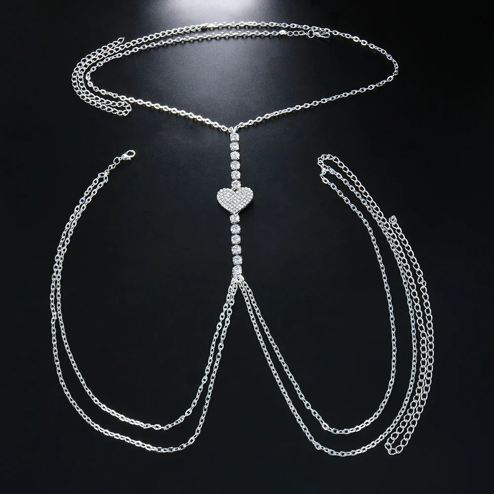 SHINY HEART CHEST NECKLACE