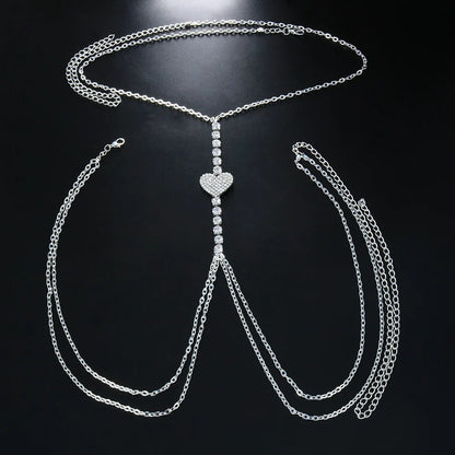 SHINY HEART CHEST NECKLACE