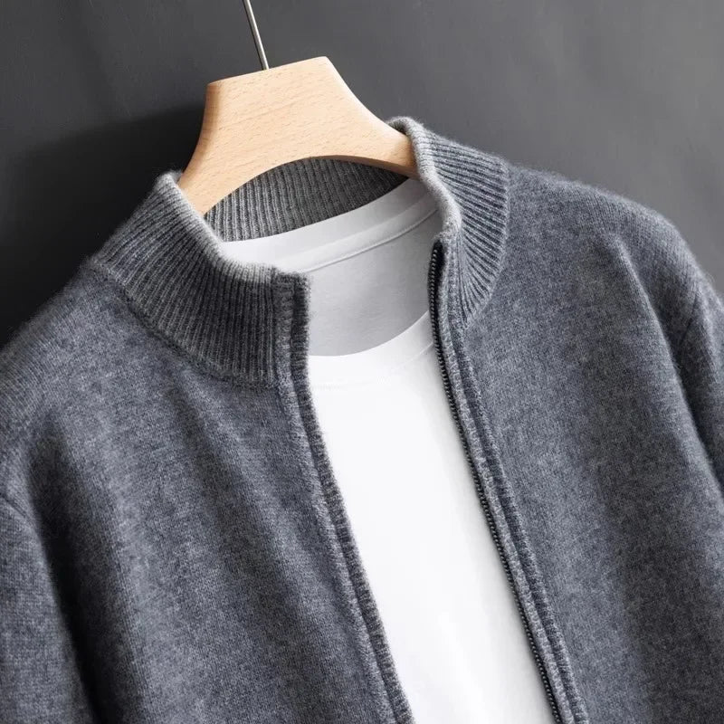 César - Pull Zippé en Cachemire Raffiné
