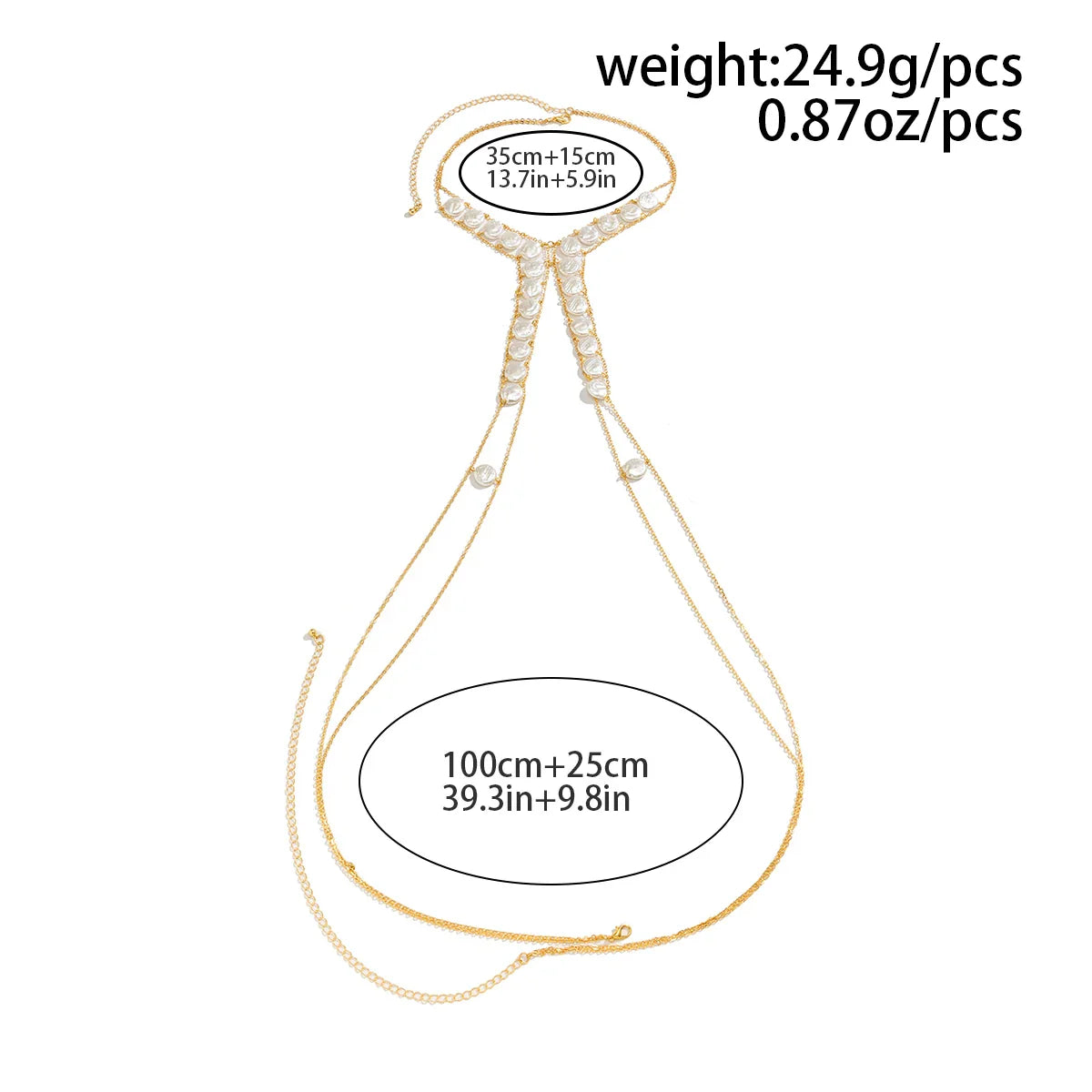 PEARL CROSS CHEST NECKLACE