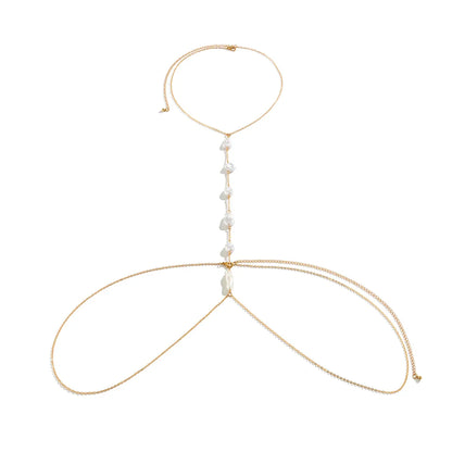 BOHO PEARL CHEST NECKLACE