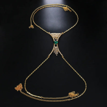 ELEGANT CRYSTAL CHEST NECKLACE