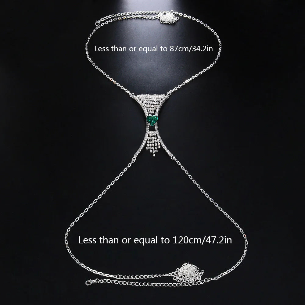 ELEGANT CRYSTAL CHEST NECKLACE