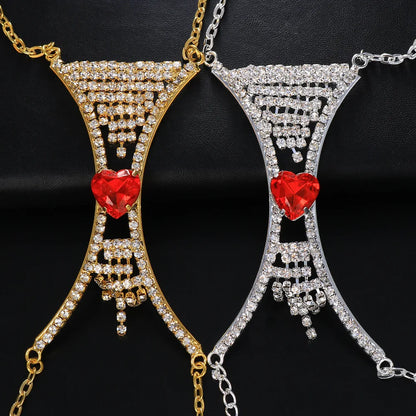 ELEGANT CRYSTAL CHEST NECKLACE
