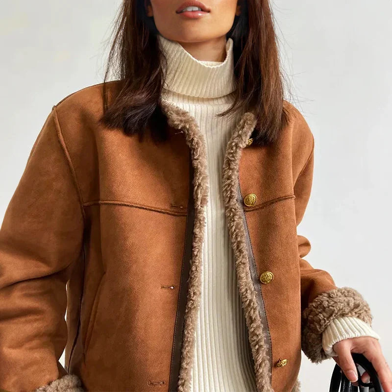 Aurélie Veste Boutonnée en Shearling