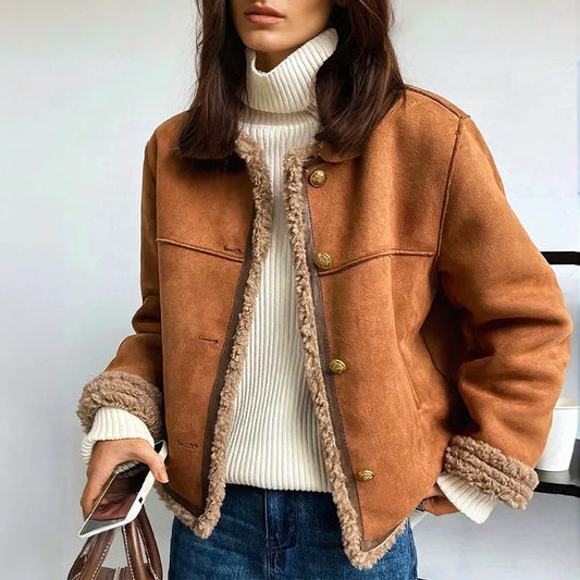 Aurélie Veste Boutonnée en Shearling