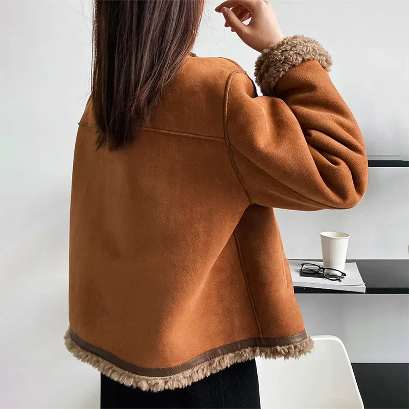 Aurélie Veste Boutonnée en Shearling